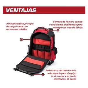 Mochila soldador Todo en Uno negro/rojo capacidad 48L Lincoln Electric