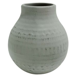 Jarrón martillado pequeño gris 17x15cm Marres