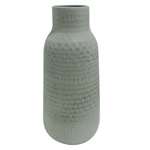 Jarrón martillado grande gris 34x15.5cm Marres