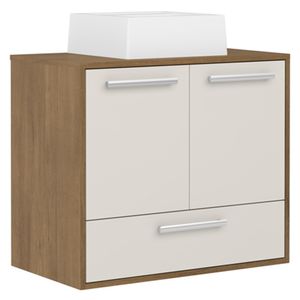 Mueble vanitorio 1 cajón 77.2x70x40cm off white Bertolini