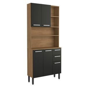Alacena Axxe 105cm roble/negro Bertolini