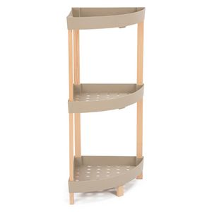 Estante esquinero 3 niveles beige 79x32x32cm Fixwood