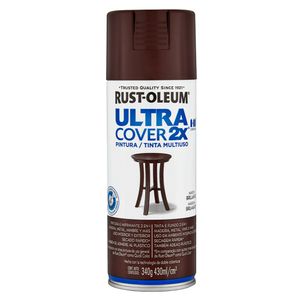 Aerosol Laca 12 Oz Marrón Brillante Ultracover x2