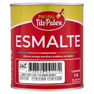 Esmalte Exteriores 1/4gl Tito Pabon Negro