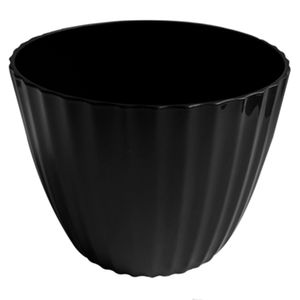 Matera plástico 16.5cm negro Líneas Marres
