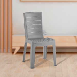 Silla exterior sin brazos Nova gris polipropileno 85.5x54x47.5cm Vanyplas