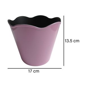 Matera plástico 17cm rosa Ondas Marres