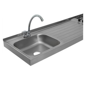 Mesón lavaplatos poceta izquierda 150x50.3x9.2cm Challenger