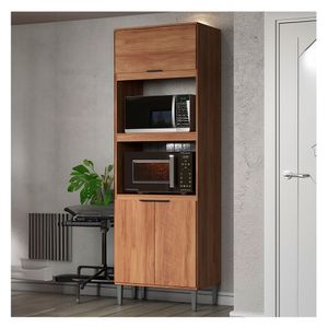 Despensa microondas 3 puertas 70cm madera Bertolini