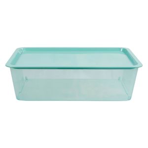 Caja organizadora polipropileno menta 13L Cotidiana