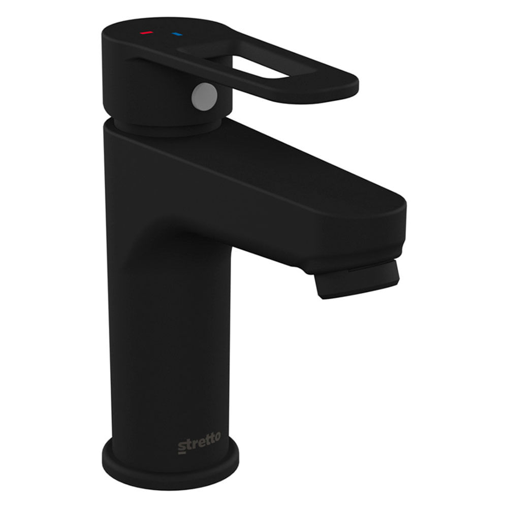 Stretto Easy Monomando Lavamanos Monomando Lavamanos Verona Negro