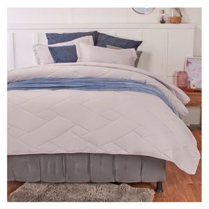Cubrelecho extradoble corrugado malva gris Wamsutta