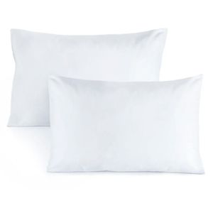 Set 2 fundas de almohada 50x70cm poliéster blanco Fenissa