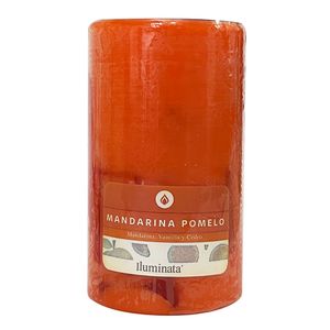 Vela mandarina naranjo 8x5cm x140g Iluminata