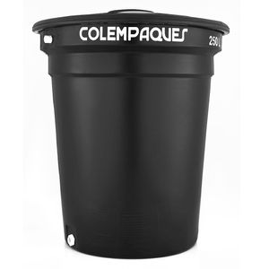 Tanque Agua Conico 250 Litros Negro Colempaques