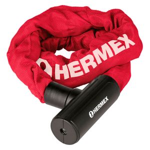 Candado cadena forrada rojo 10mm Hermex