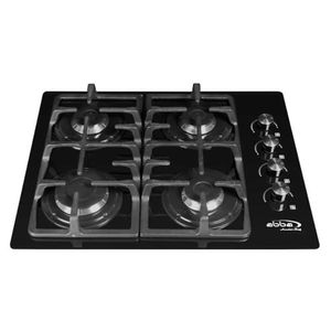 Estufa Empotre Abba 4P Vidrio, Cg401V5D Negra, Gas Propano