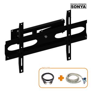 Soporte TV brazo 37-75" + cable HDMI + organizador