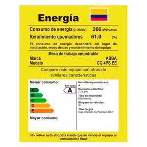 Pe Cubierta Porcelanizada 4P Gas Propano