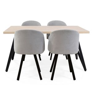 Comedor 4 sillas 144x90x73 cm Málaga Sevilla Hogar Venecia