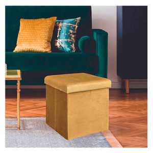 Puff amarillo 38x38x38 cm M+Design