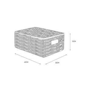 Caja organizadora rígida papel tejido S natural Hacks&Racks
