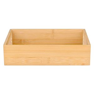 Canasto bambú ratán bajo S natural 7.5x30x20cm Hacks&Racks
