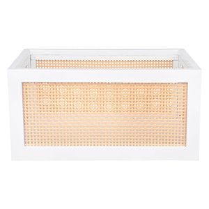 Canasto rígido alto blanco/madera S 15x30x20cm Hacks&Racks