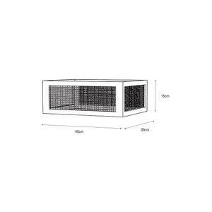 Canasto rígido alto blanco/madera M 15x40x30cm Hacks&Racks
