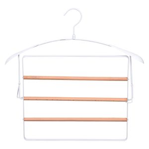 Colgador pantalón/abrigo blanco/madera Hacks&Racks
