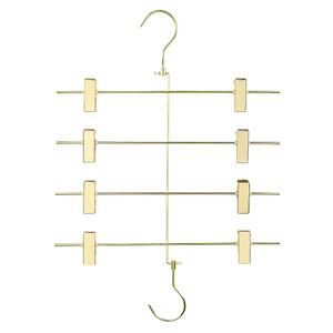 Colgador clip pantalón 4 niveles dorado Hacks&Racks