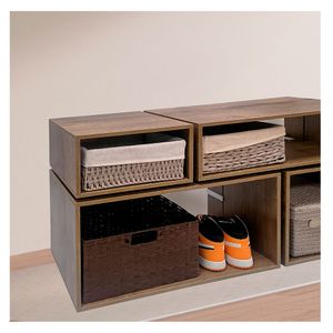 Estante modular bajo simple natural 19.5x34.5x30.2cm Hacks&Racks