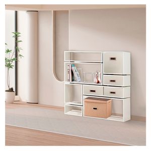 Estante modular alto doble blanco 34.5x64.5x30.2cm Hacks&Racks