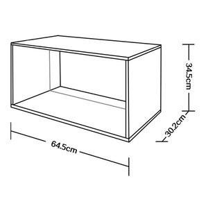 Estante modular alto doble natural 34.5x64.5x30.2cm Hacks&Racks