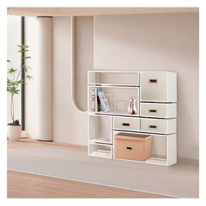 Estante modular bajo doble blanco 19.5x64.5x30.2cm Hacks&Racks