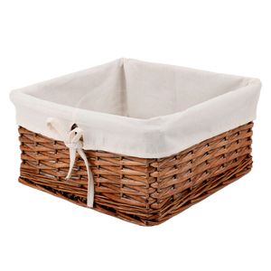Canasto mimbre tela bajo natural 15x30x30cm Hacks&Racks