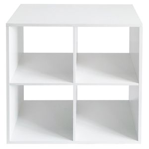 Estante modular 4 espacios blanco 66.2x66.2x30.2cm Hacks&Racks