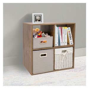 Estante modular 4 espacios natural 66.2x66.2x30.2cm Hacks&Racks
