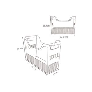 Canasto organizador infantil vertical celeste 25.5x14x33.8cm Hacks&Racks