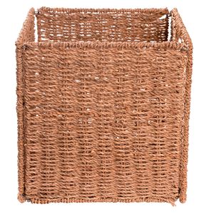 Canasto plegable alto fibra natural 30x30x30cm Hacks&Racks