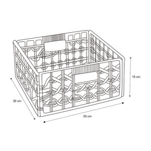 Canasto plegable papel bajo Cruz 15x30x30cm Hacks&Racks
