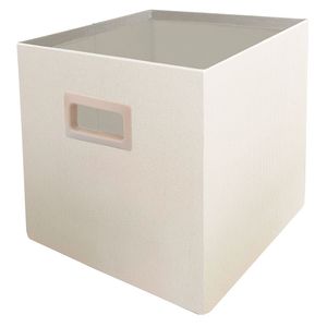 Canasto plegable alto textil crema 30x30x30cm Hacks&Racks