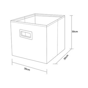 Canasto plegable alto textil melange 30x30x30cm Hacks&Racks