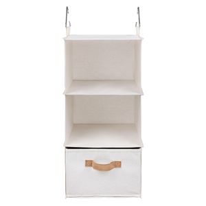 Estante organizador colgante 3 espacios crudo 74x30x30cm Hacks&Racks