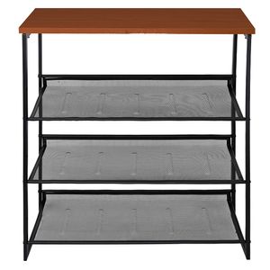 Zapatero malla 4 niveles 76x64x33cm negro Hacks&Racks