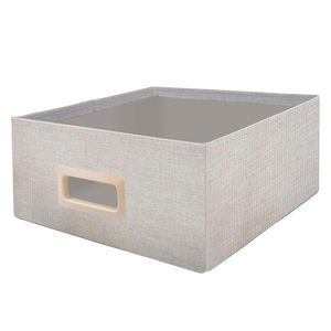 Canasto plegable bajo textil arena 15x30x30cm Hacks&Racks