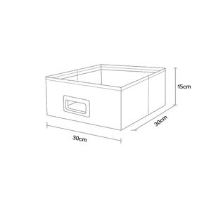 Canasto plegable bajo textil arena 15x30x30cm Hacks&Racks