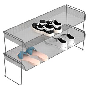 Zapatero apilable malla 20.5x81.5x25cm grafito Hacks&Racks