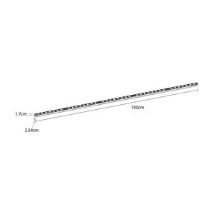 Riel metal ensamble 150cm blanco Hacks&Racks