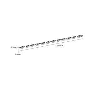 Riel metal ensamble 255.6cm grafito Hacks&Racks